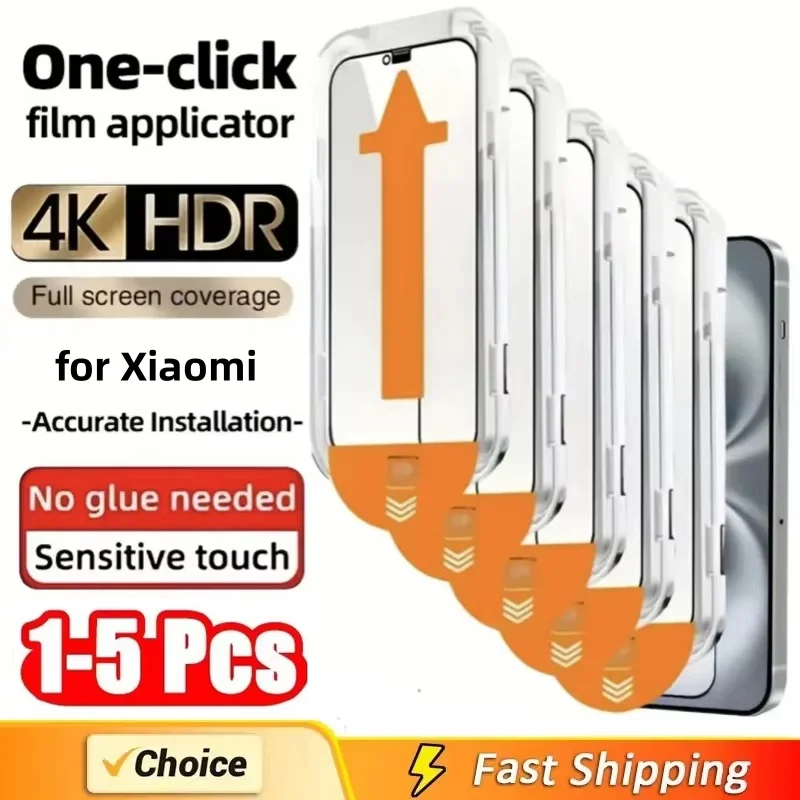 

Dust Free Easy Installation Screen Protector For Poco M6 X6 F6 Pro Redmi Note 14 C 13 12 11 10 9 8 Pro 13T 11T Tempered Glass