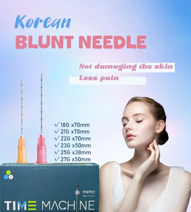 

Korean Beauty Micro Cannula Sterile Medical Fine Needle 14g 16G 18G 22G 25G 38mm 50mm 70mm Blunt Cannula For Dermal Fillers