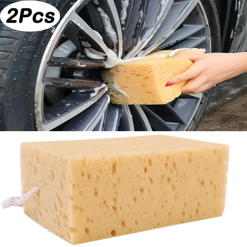 1/2Pcs Honeycomb Car Wash Sponge Wipe Detailing Auto Care Foam Polishing Pad Detailing Car Practical Cleaning Tool Accessories