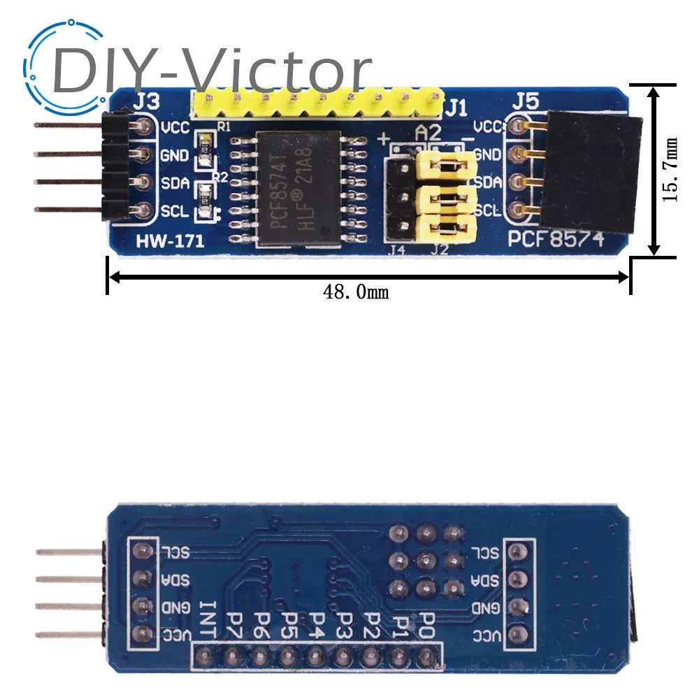 PCF8574 PCF8574T I/O For I2C IIC Port Interface Support Cascading Extended Module For Arduino Expansion Board High Low Level