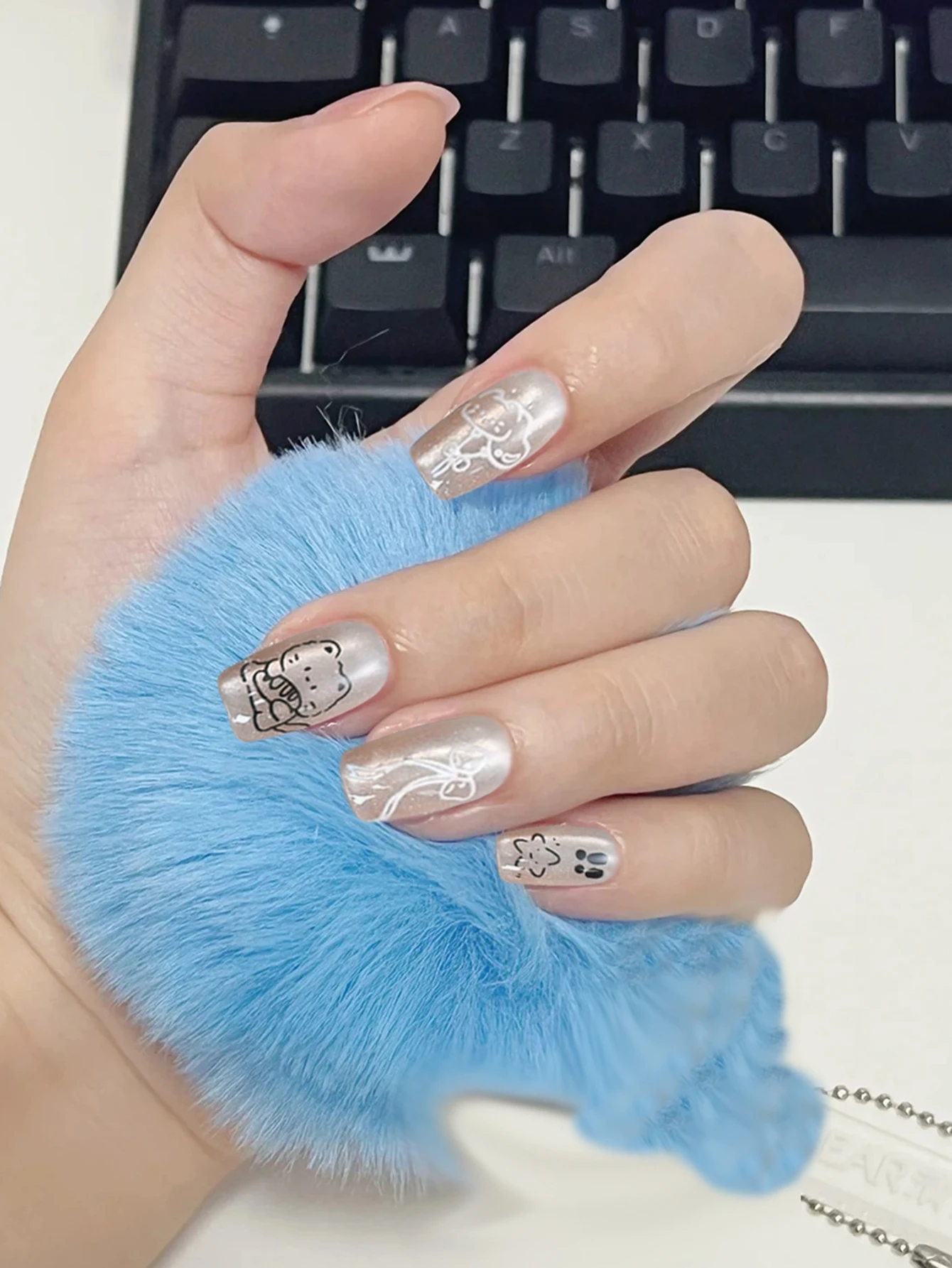 3/6/12 hojas de pegatinas para uñas de animales, calcomanías de dibujos animados de gato, perro, conejo, decoración de manicura Kawaii, accesorios para decoración de uñas