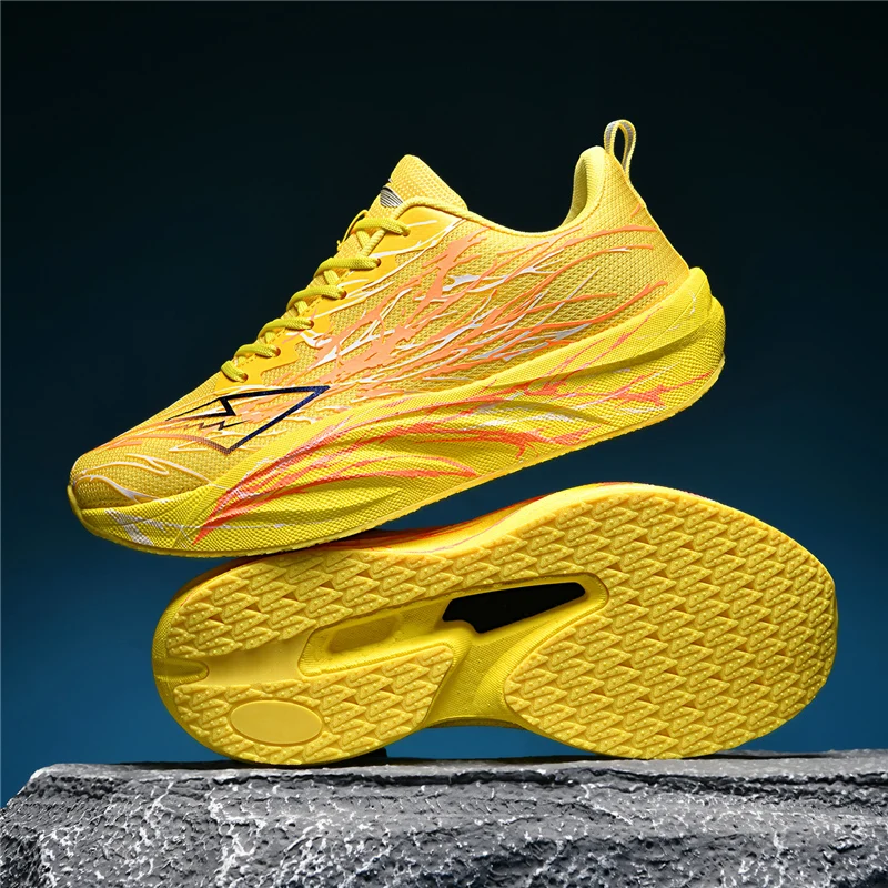 

Marathon Carbon Plate Air Cushion Men Sports Running Shoes Breathable Lightweight Comfortable Athletic Nonskid Sneakers