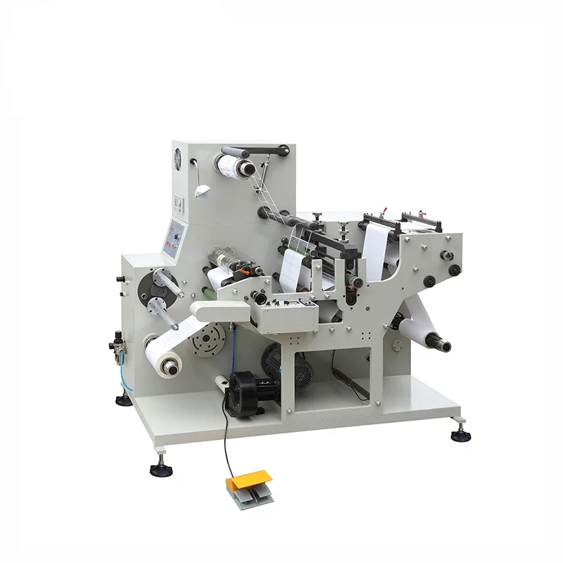 Servo Controlled Roll Self-adhesive Printed Label Slitting Full Rotary Die Cutting Machine With Turret