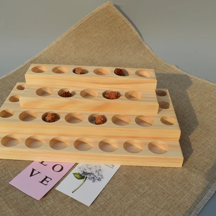 4 Layer 30 Hole Wood Essential Oil Tray Handmade Natural Pine Display Stand Essential Oil Storage Box Display Stand Oil Wood Box