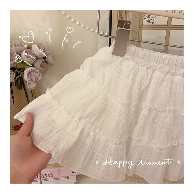 Summer New Elastic Waist Layered Toddler Girls Short Skirt Kids Cute Solid Color Shorts Children Lace Cake SKirts 5 Summer New Elastic Waist Layered Toddler Girls Short Skirt Kids Cute Solid Color Shorts Children Lace Cake SKirts 5