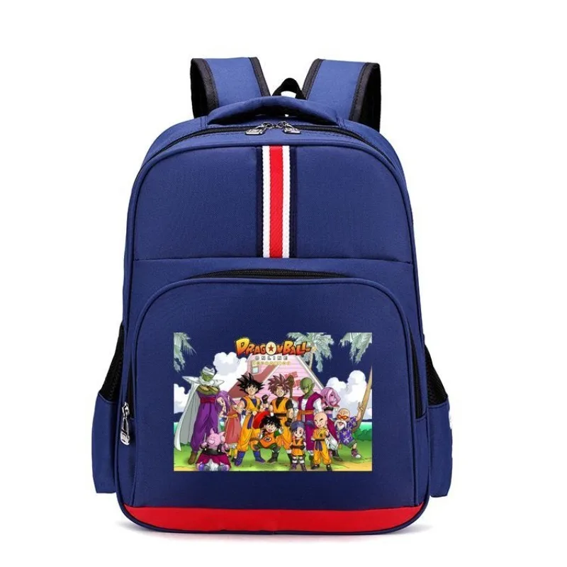 Dragon Ball Children's Classic Comic Cartoon Fashion Backpack Sun Wukong Vegeta Super Saiyan Printed Zipper Student Schoolbag