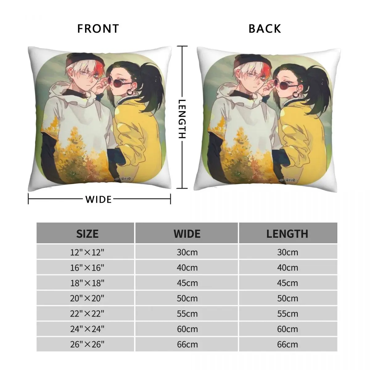 Shoto Todoroki Momo Yaoyorozu Pillowcase Polyester Linen Velvet Creative Zip Decor Throw Pillow Case Sofa Cushion Cover 45x45