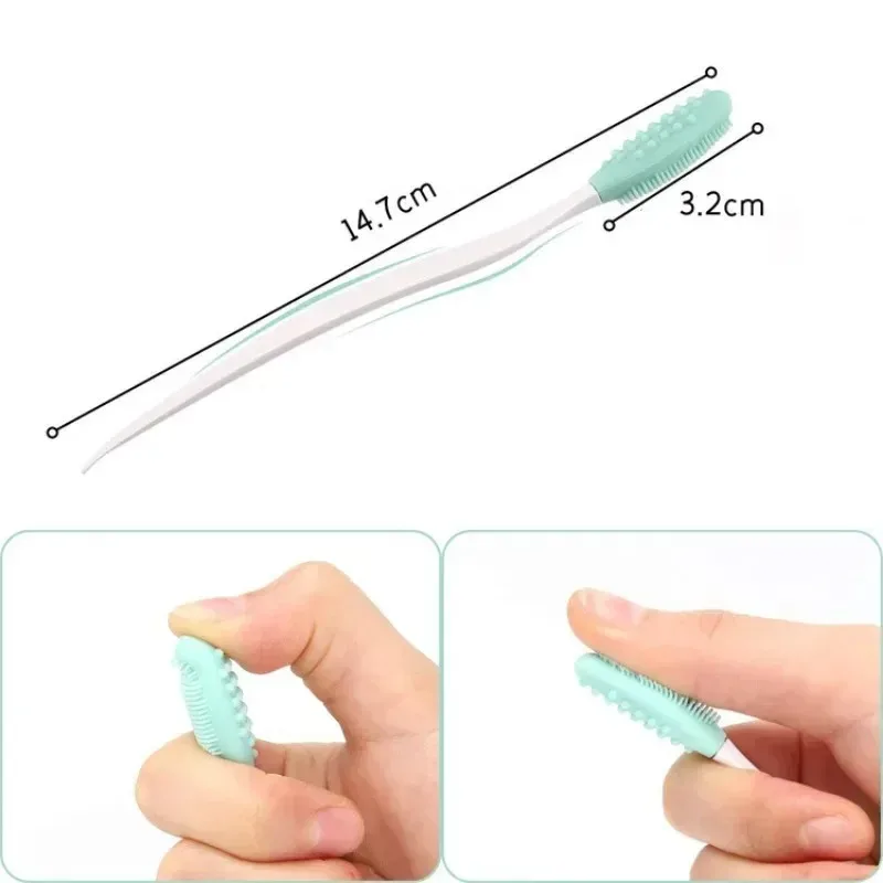 2-in-1 Silicone Nose & Blackhead Brush - Dual-Sided Facial Cleansing Tool for Lip, Face & Makeup Application