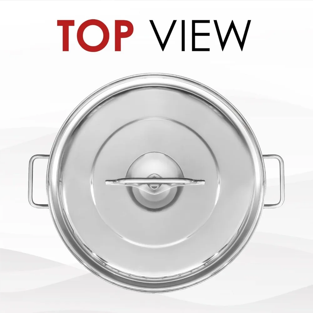 أواني طهي من الفولاذ المقاوم للصدأ بسعة 30 لترًا لاحتياجات الطبخ وغليان كبيرة الحجم