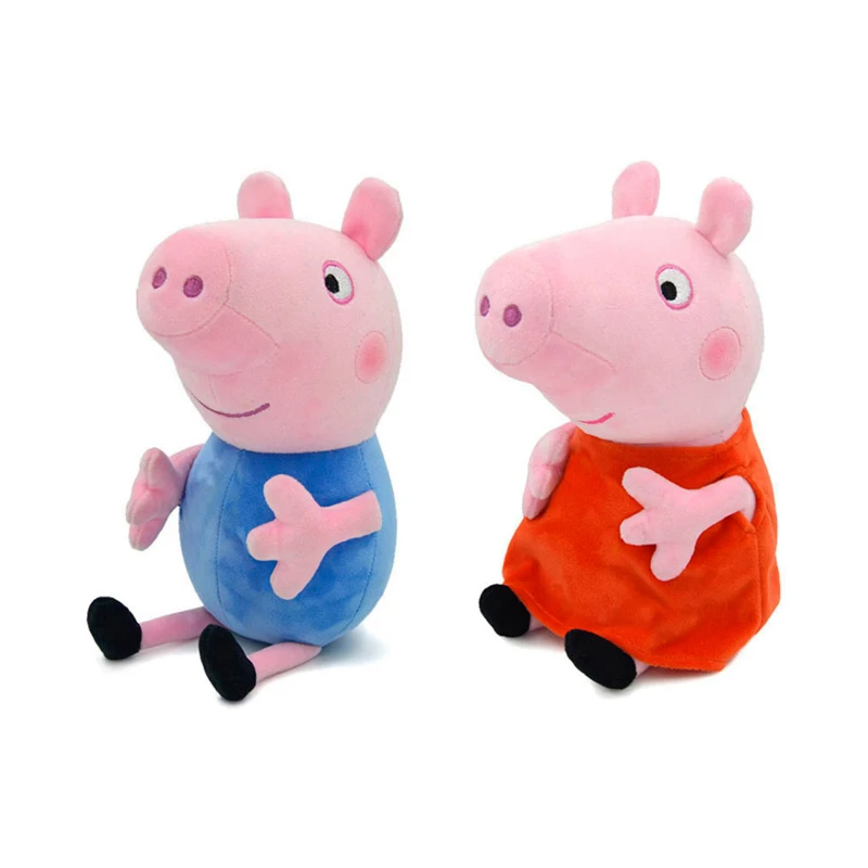 Più grande Peppa Pig George Dad Mom Cartoon peluche bambola di pezza regalo giocattolo maiale decorazione della stanza di casa vacanze bambini