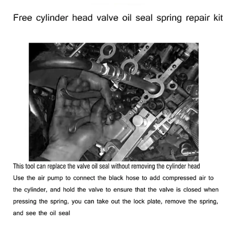 New Car Engine Cylinder Head Valve Spring Compressor Kit Detachable Free Valve Clamp Pliers Oil Seal Removal and Replacement Too