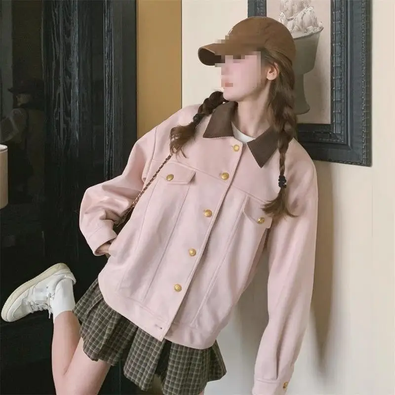 Sweet Temperament Girl's New Jacket Fashionable Trend Women's Loose Casual Jacket Retro Cardigan Youth Tops Comfortable Cute