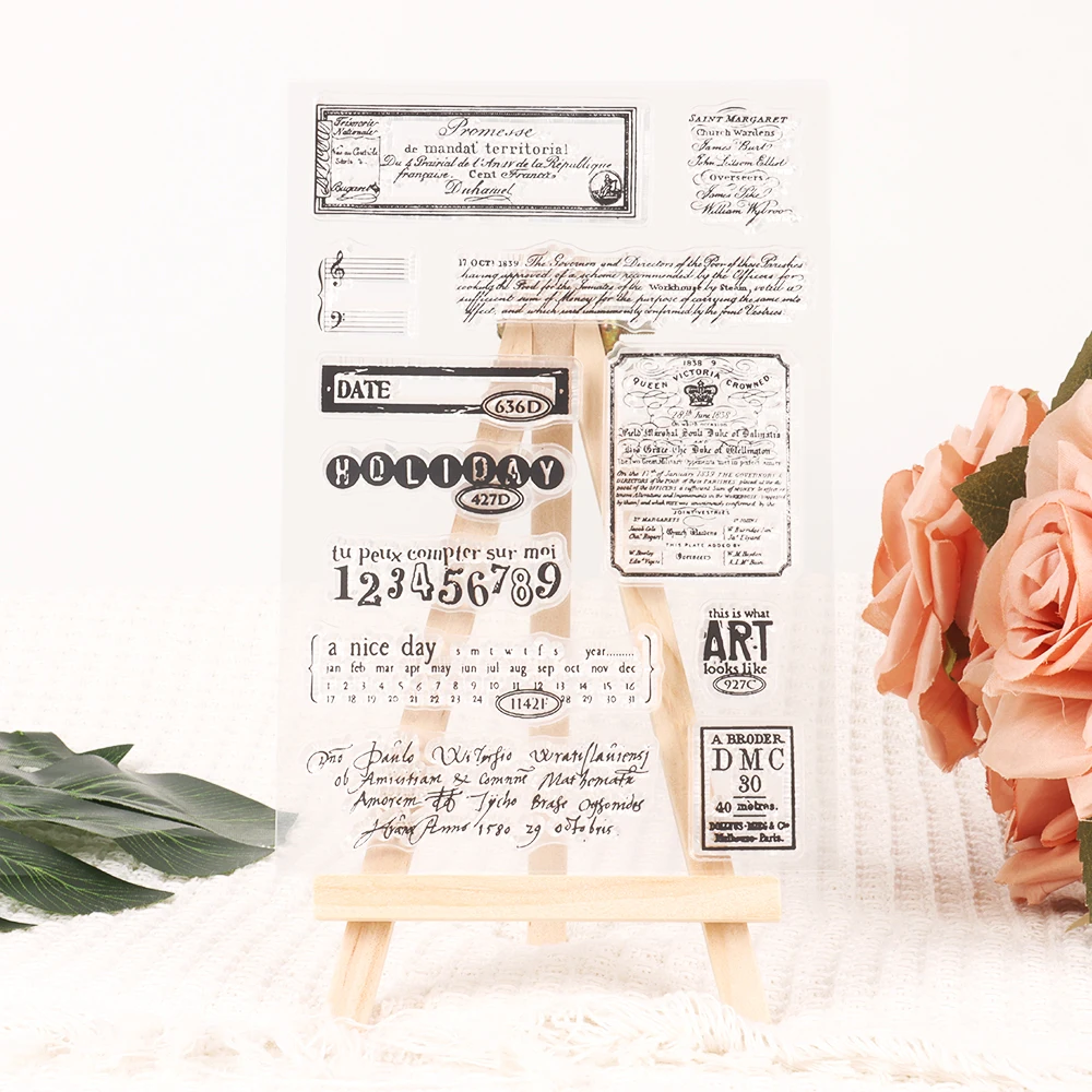 Numarası metin müzikal notlar için silikon damga yaratıcı boyama aracı fotoğraf albümü kağıt kartı Diy zanaat karalama defteri günlüğü dekorasyon