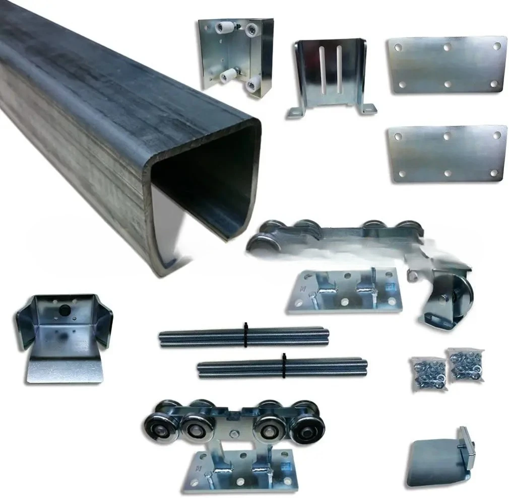 High-quality sliding door set with track. New sliding door rollers, tools
