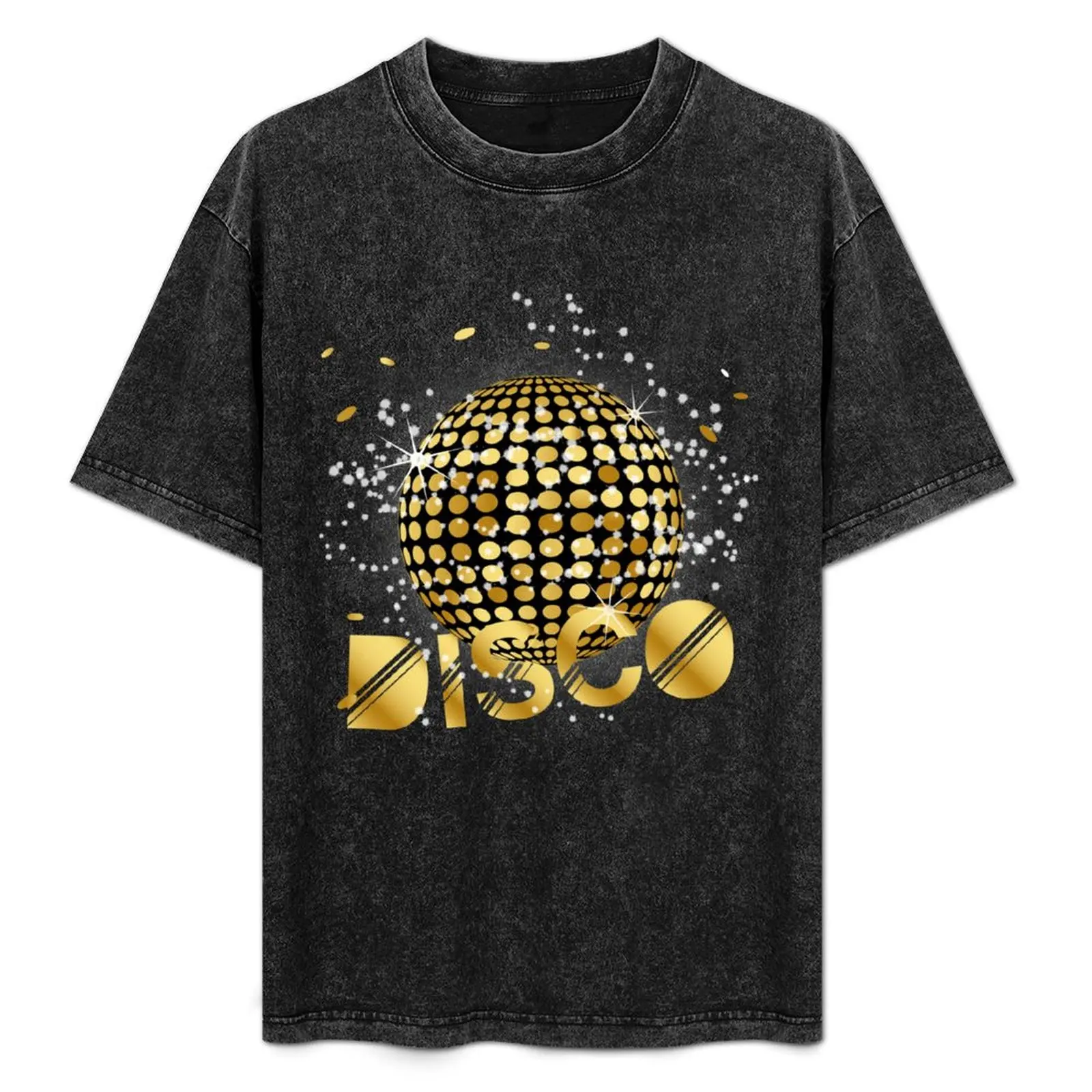 

Disco Ball Disco Gold Gitzer T-Shirt Casual Fashion Short Sleeve Cotton T-Shirt