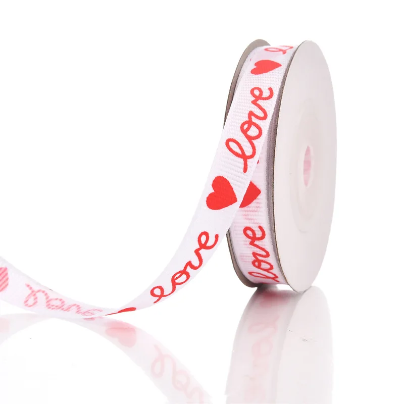 10yards 1cm Polyester Grosgrain Satin Ribbon Flower Bouquet Cake Box Wrapping Ribbon Valentines Day Gift Packaging Supplies Bow