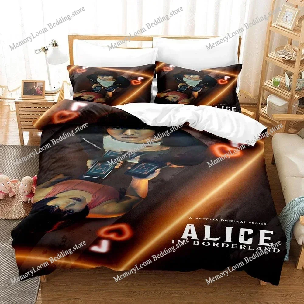 Alice in Borderland Season 2 Bedding Set Duvet Cover for Boys Bedroom Single Double Full Queen King Size KPOP 2025