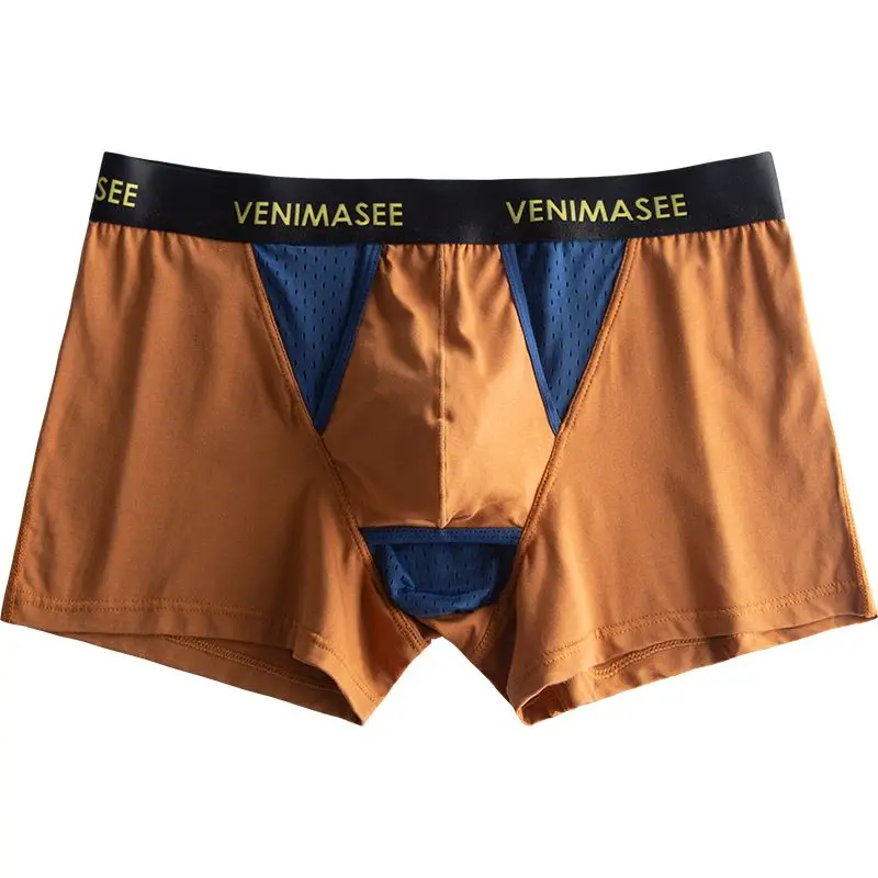 Man Penis Hole with Tube Underpants Erotic Body Health Care Enhancing Pouch Design Boxers Underwear Long Foreskin Lingerie Pants