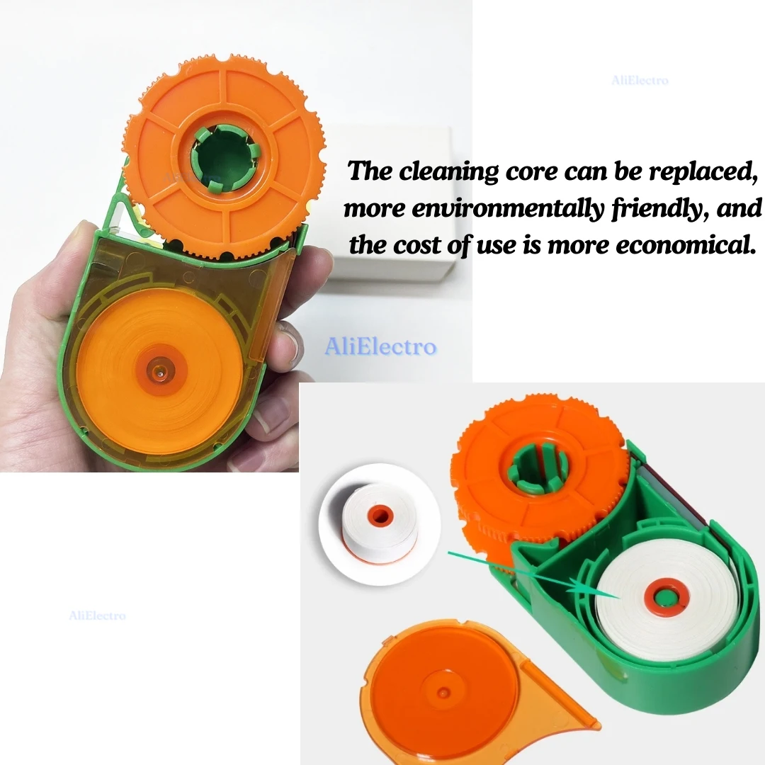 Fiber Optic Cleaning Box Optical Connector Cleaner Single & Multi Mode Cleaning Tool for FC/SC/LC/ST/MU/D4/DIN Optic Connector