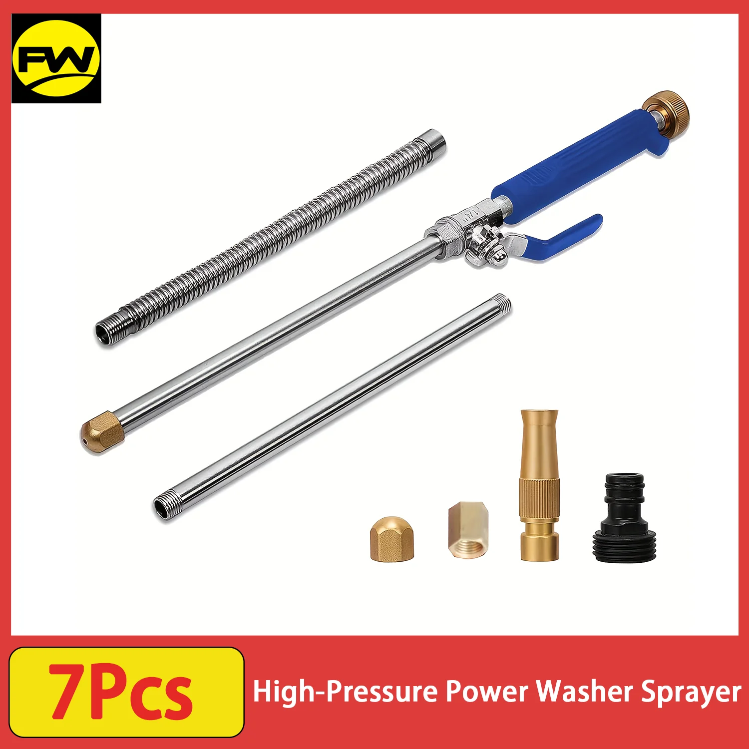 

Распылитель мощности мойки высокого давления, распылитель для полива, водоструйная насадка высокого давления, подходит для желоба, патио, автомобиля, домашних животных