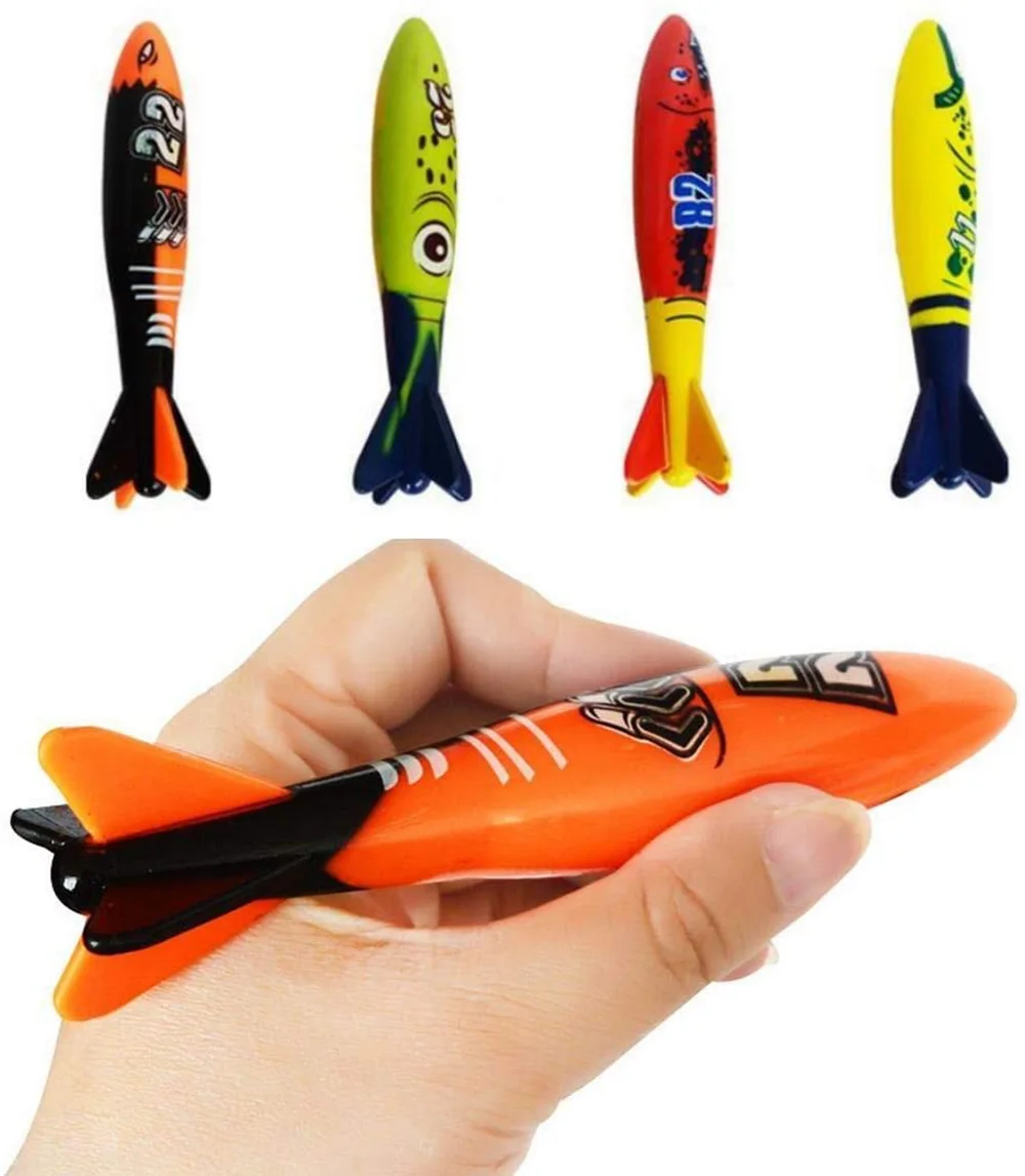 Jouets de plongée d'été Torpedos poulpe anneau de poisson de plongée piscine jeux d'eau formation coffret cadeau jouets pour enfants