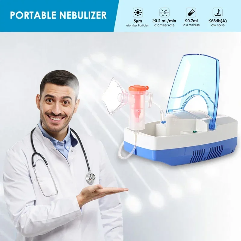 Digital medical ultrasonic lightweight electric mesh nebulizer machine mini air compressor nebulizer for home and hospital use