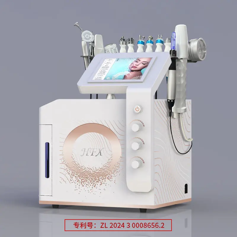 New 14 in 1 Beauty Oxygen Jet Oxygen Facial Skin Tightening Whitening Machine Face Cleaning Beauty Salon Machine