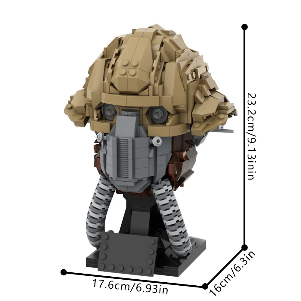 MOC Space Wars K2SO Helm Collectie Bouwstenen Model C-3PO Helm Slechte Batch Helm-ECHO Bricks Gemonteerd Speelgoed DIY Geschenken