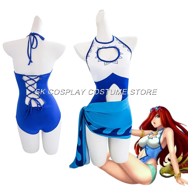 Game LOL Miss Fortune The Bounty Hunter Cosplay Costume Summer Swimsuit Pool Party Beach Bathing Suit Swimwear One Piece Bikini