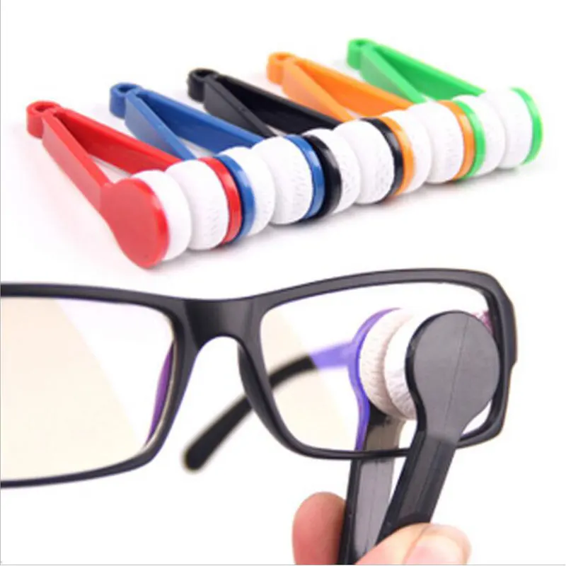 Portable Multifunctional Glasses Cleaning Clean Rub Two-side Glasses Brush Microfiber Spectacles Cleaner Glasses Cleaning Tools