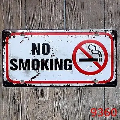 Metal Tin Warning Sign No Smoking Wall Home Decor Man Cave Cafe Store Club Bar