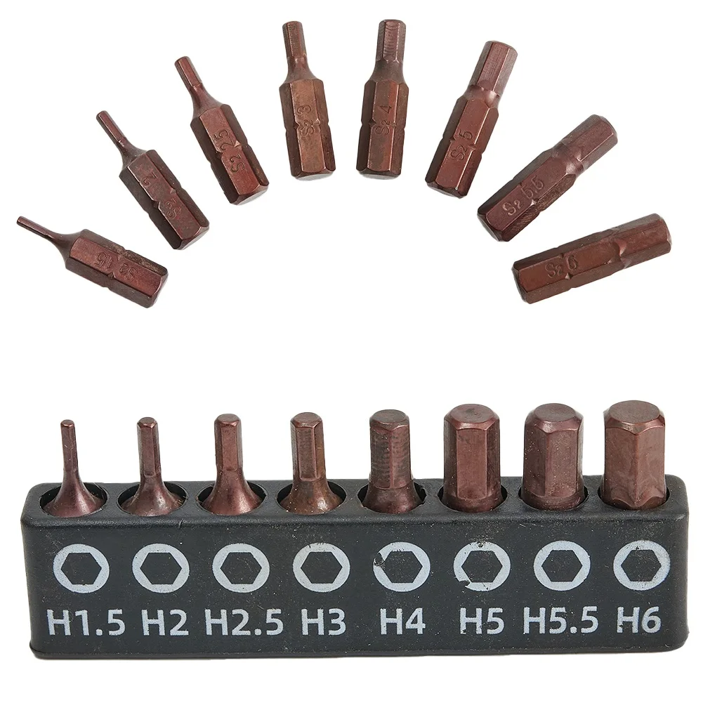 8 Pcs PH/Torx Star Screwdriver Bit Set 25mm Cross Hexagonal With Bit Holder Hex Shand 1/4\