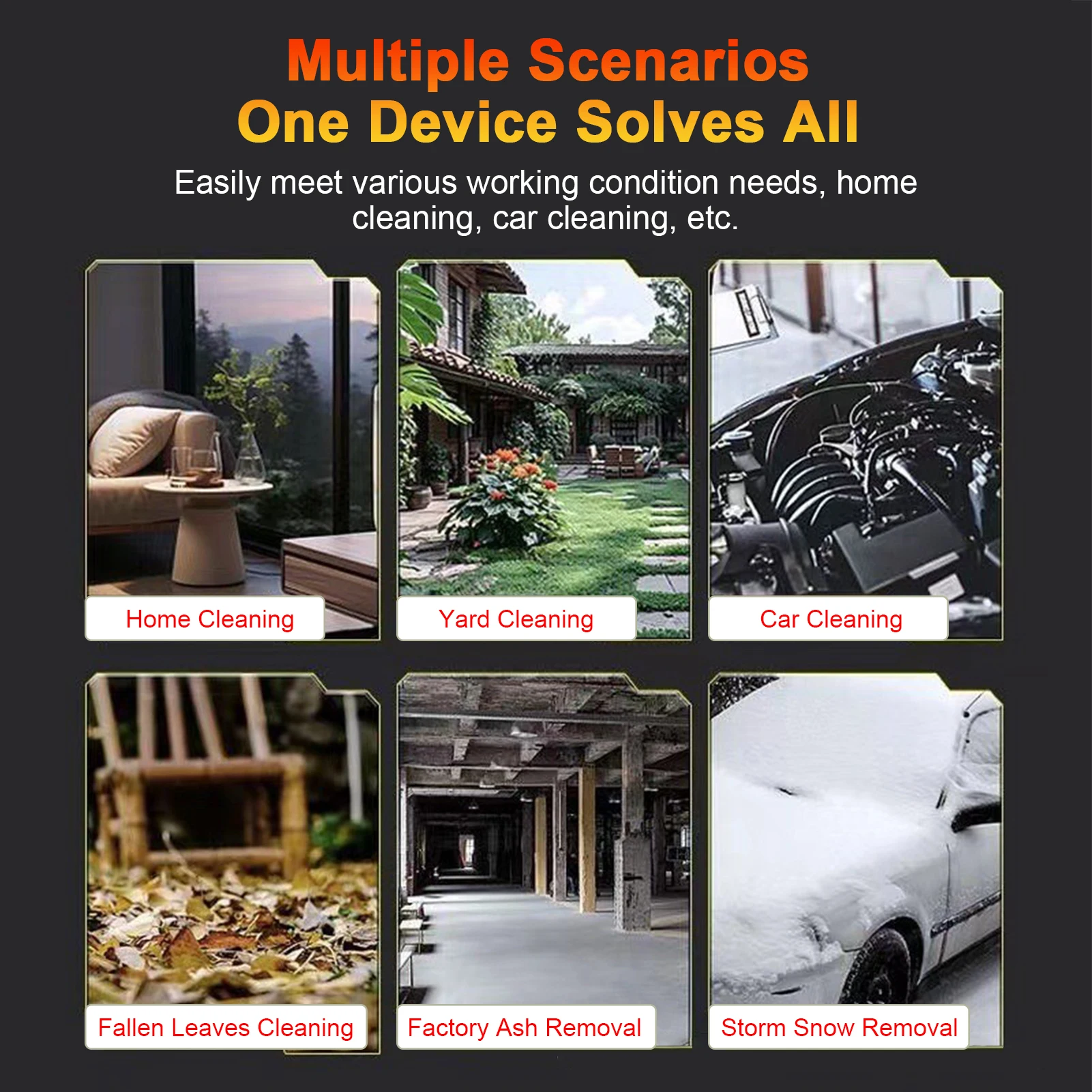 منفاخ لاسلكي 21 فولت، منفضة هواء محمولة لمجفف السيارة مع بطاريتين قابلتين لإعادة الشحن، منفاخ أوراق متغير السرعة لغسيل السيارات، خارجي #6