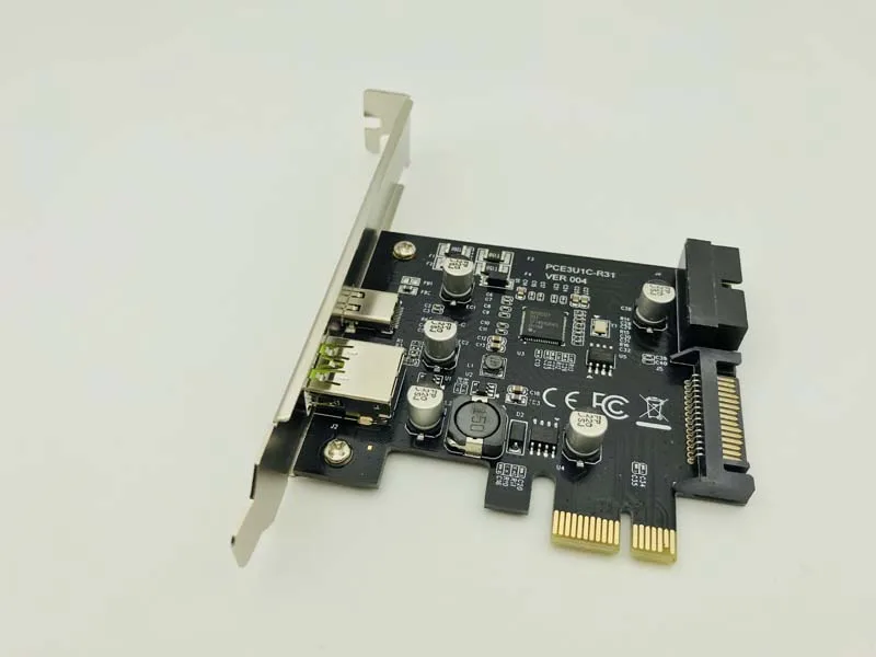 Add On Cards USB Expansion Card PCIE Sata/Card PCIE USB Adapter USB3 PCIE USB 3.1 PCI-E USB-C 2.4A Computer Expansion Cards New
