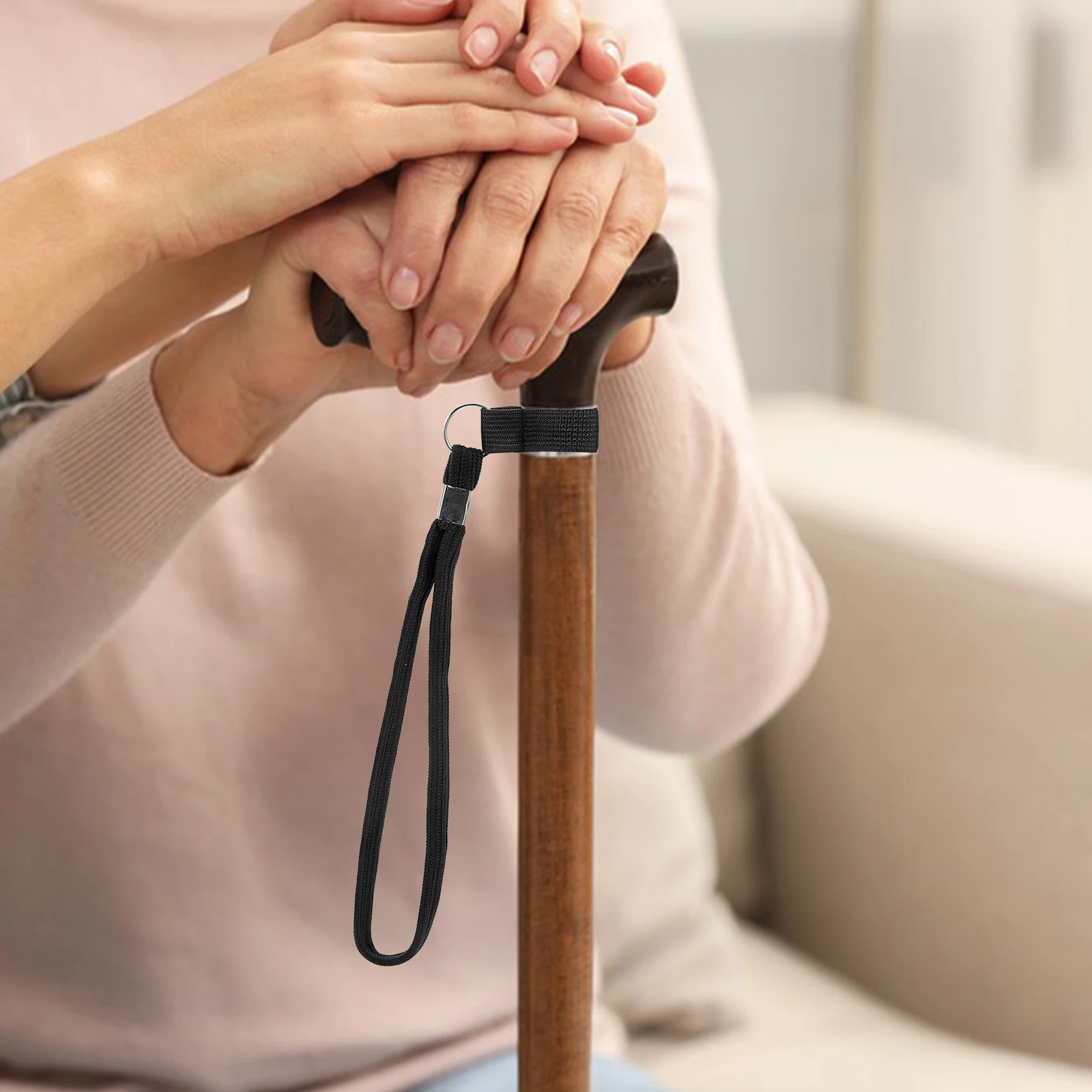 

4 Pcs Crutch Lanyard Cane Wrist Strap Anti-lost Cord Walking Stick For Elderly And Mobility