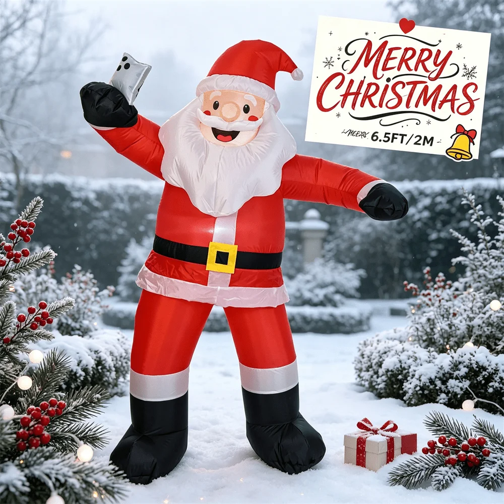 دمية عيد الميلاد القابلة للنفخ - مراجعة Xmas Outdoor Lighting Decorations وسعره