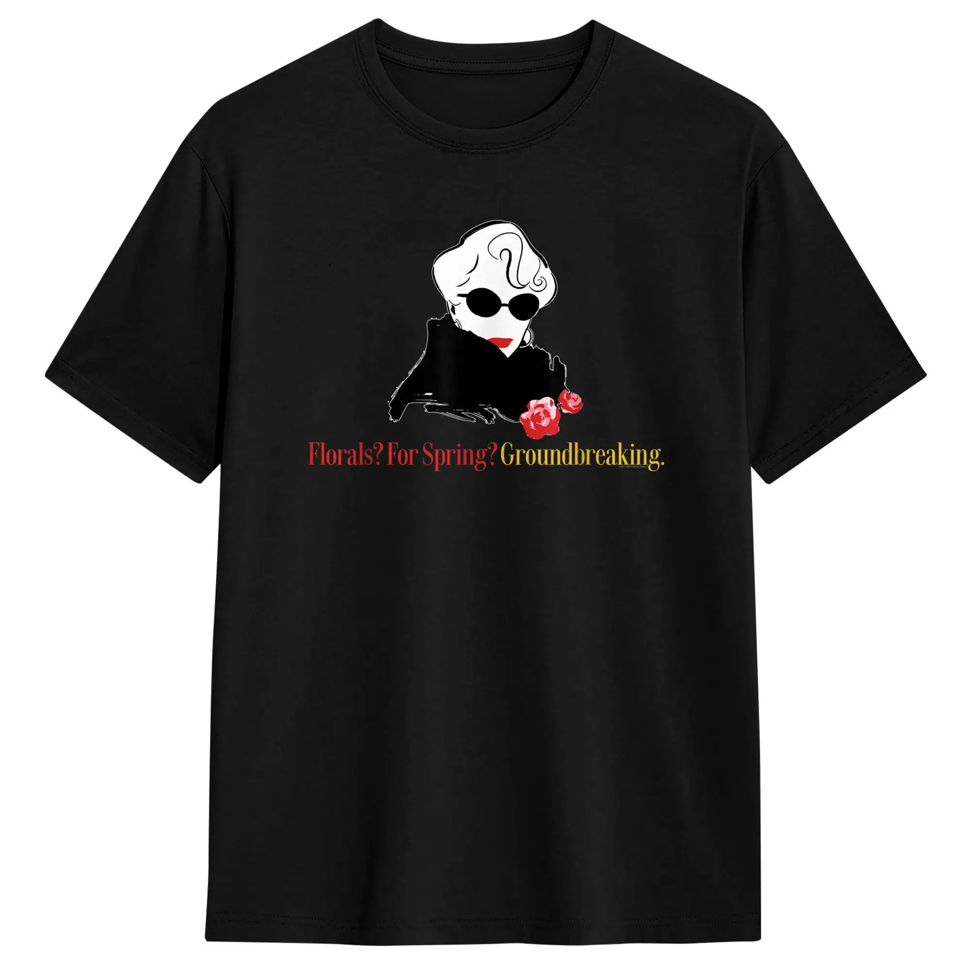 Oversized T Shirt The Devil Wears Pradad Miranda Florals for Spring Quote Cotton T Shirts  Trendy Cool Tee Shirt for Man Tops