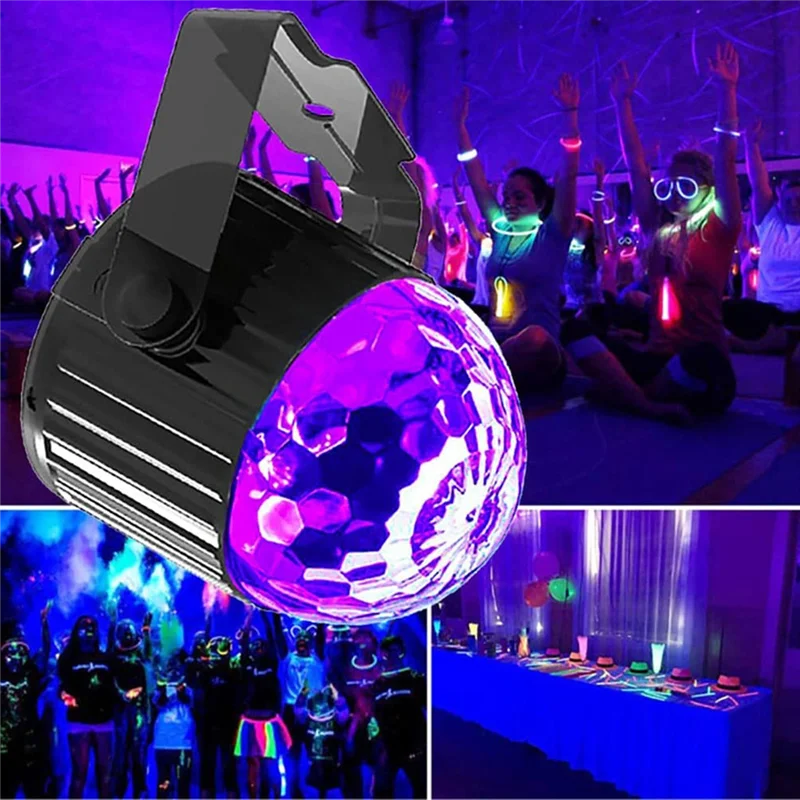 UV Black Light,Light with Plug 6W,Black Flood Light Neon Glow for Glow Party,Halloween,Fluorescent Poster, EU Plug