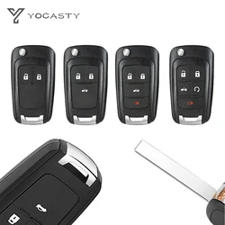 YOCASTY Afstandsbediening Flip Sleutel Shell Case Voor Chevrolet Cruze Lova Camaro Impala Spark Opel Vervanging Auto Shell 2 3 4 5 knop