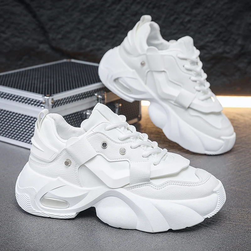 

Spring New Style Men's Casual Shoes, Thick-soled Elevated Sports Casual Shoes, Slip-resistant and Durable Versatile Men's Shoes