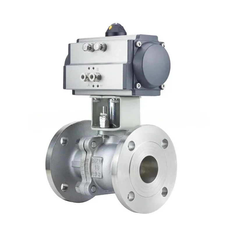 Q641F DN50 PN100 Two Way Stainless Steel SS316 Pneumatic Flanged Ball Valve With Working pressure 50bar Q641F-PL