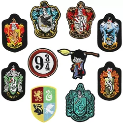 New Hogwarts Style Seal Harries Potters Movie Peripherals Embroidered Cloth Patch School Uniform Badge Patch Decoration Kid Gift