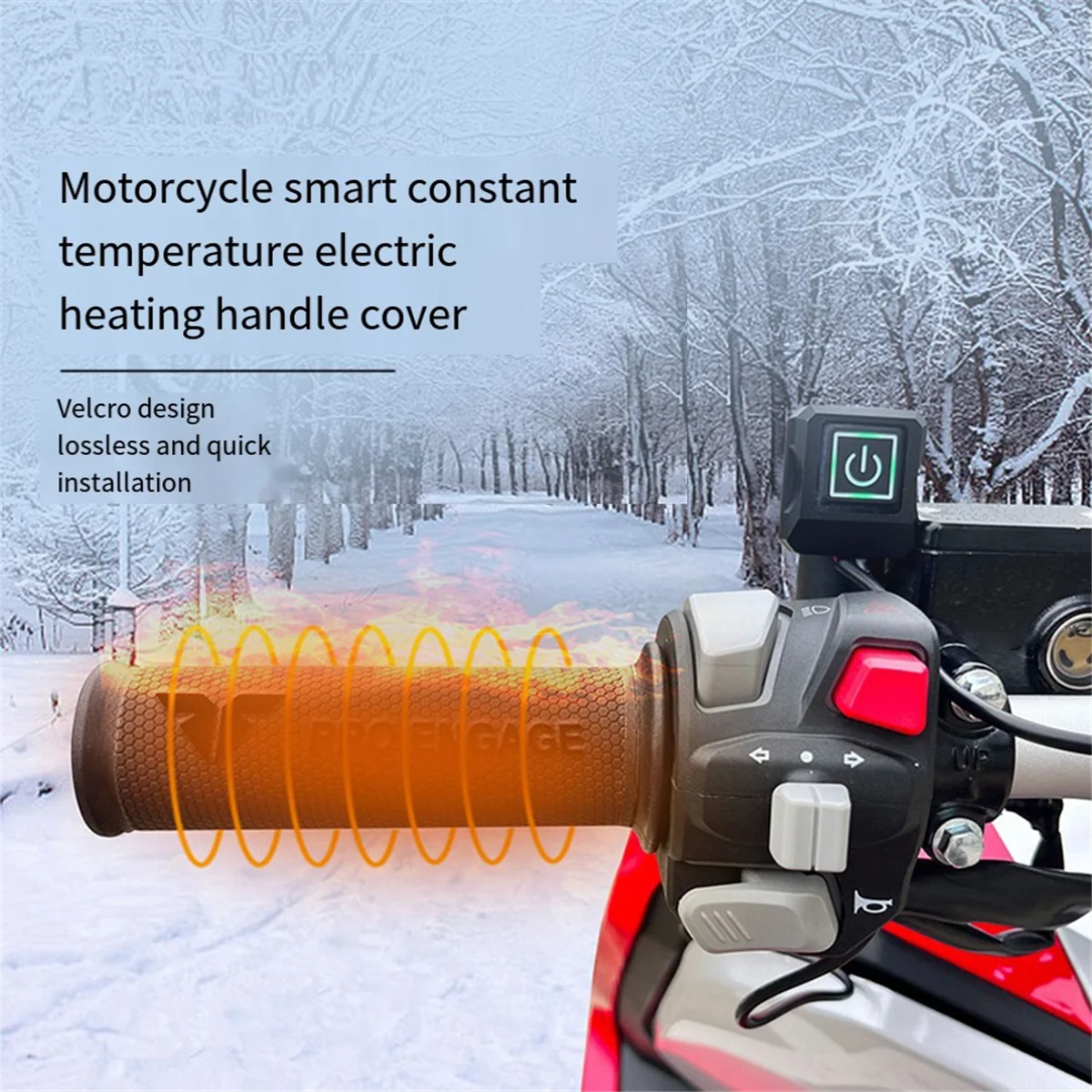Новый электрический скутер с подогревом, ручки для рук, 12 В, ATV, ручка с подогревом, электронный велосипед, мотоцикл, ручка с подогревом, грелка для рук