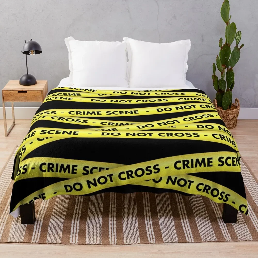 

Crime Scene Tape Throw Blanket Sofa Throw warm for winter Comforter Blankets
