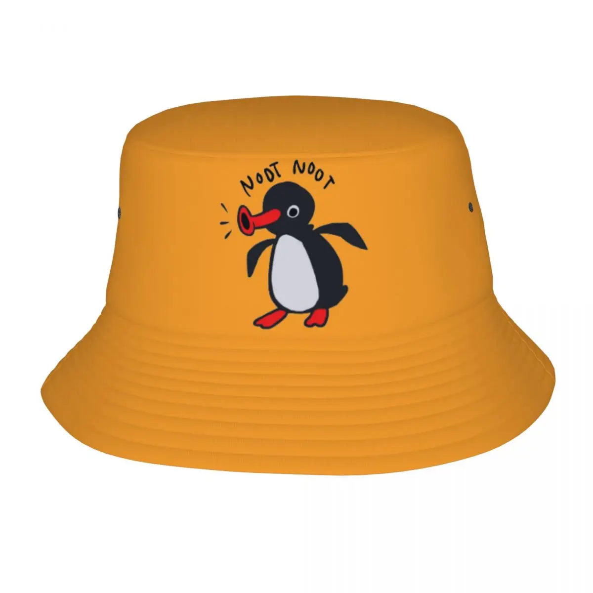 

Couple Noot Noot Bucket Hat Orange Penguin Soft Fold Fisherman Hats Summer Korean Beach Travel Caps Hip Hop Graphic Visor Hat