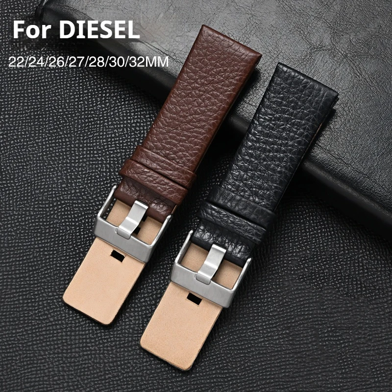 Diesel Watches Smartwatch - Pulseira de couro genuíno 22mm 24mm