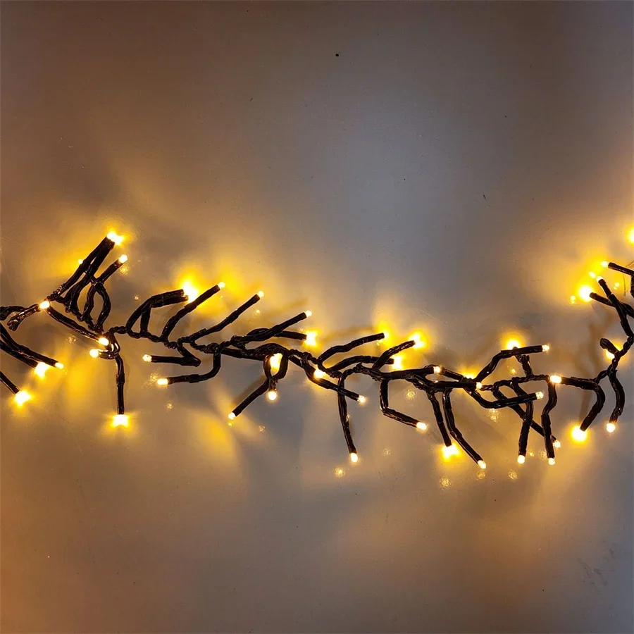 1000/1500 LED Firecracker String Light Outdoor LED Cluster Garland Fairy Lights 8 Modes Waterproof For Christmas Wedding Decor