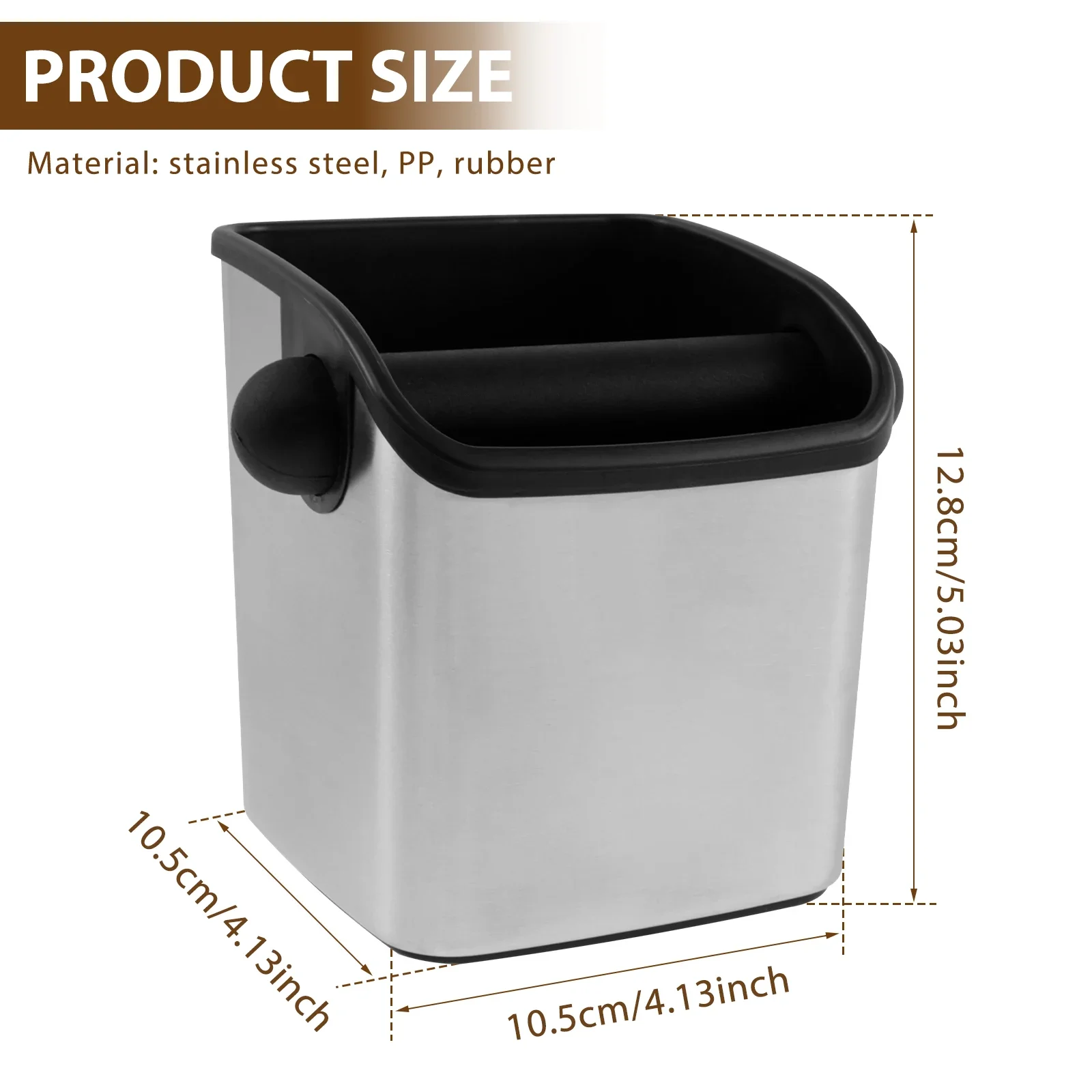 700 ミリリットルコーヒーノックボックスアンチスリップエスプレッソグラインド注ぐバケツコーヒーかすノックボックスバリスタアクセサリー作成ツール