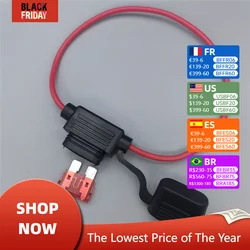 Car Blade Fuse Holder 12V 30A Wire In Line Adapter Cut Off Switch Socket Damp-Proof Anti-Splash Cover Auto Accessories