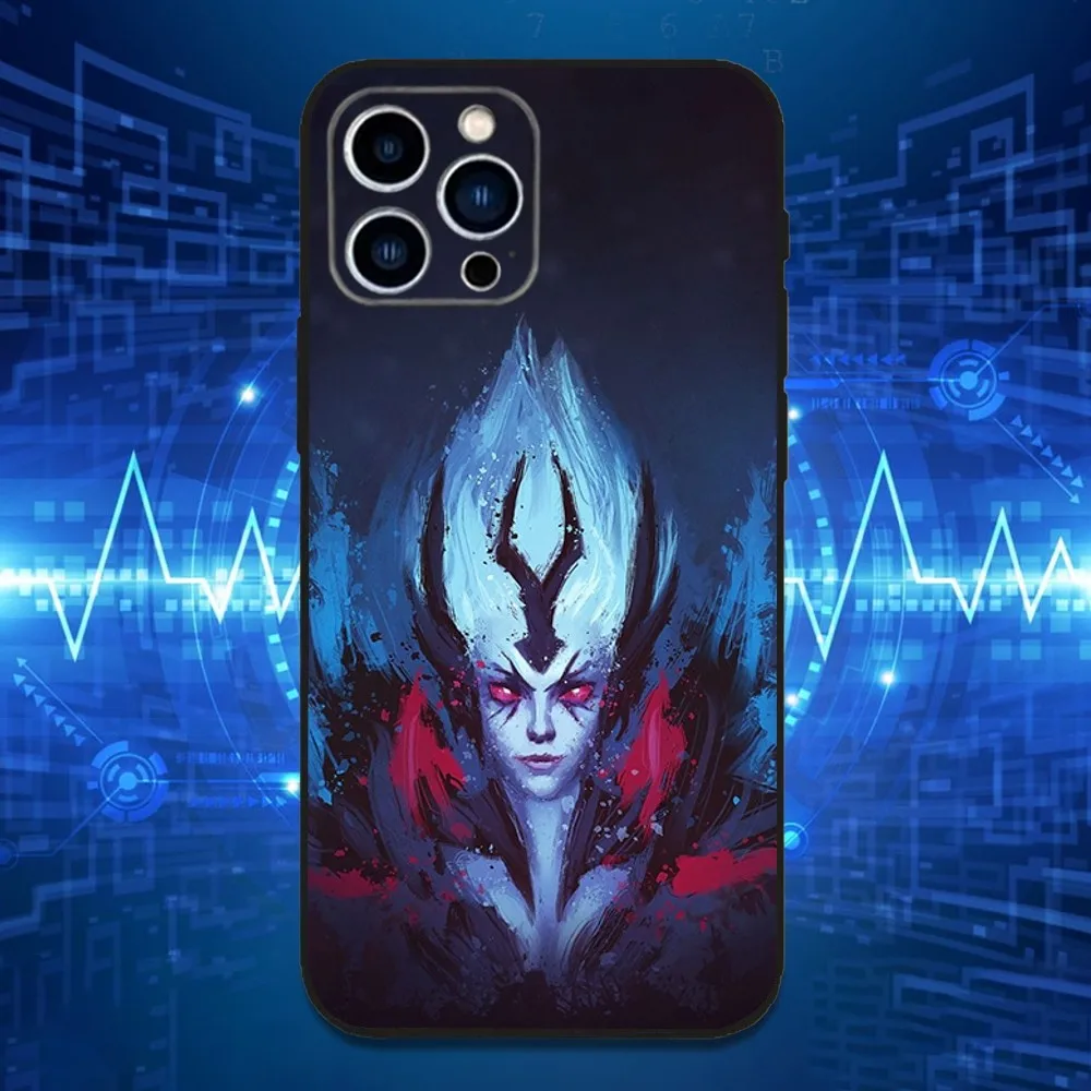 حافظة هاتف ألعاب D-Dota 2 الرائعة لهاتف iPhone 16,15,14,13,12,11 Plus,Pro Max,XS,X,XR,SE,Mini,8,7,غطاء أسود من السيليكون الناعم #5